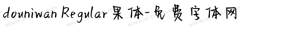 douniwan Regular果体字体转换